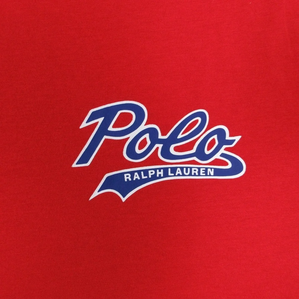 Polo Ralph Lauren Shirt‎ Mens Large Red Long Sleeve Script Logo Performance Flex